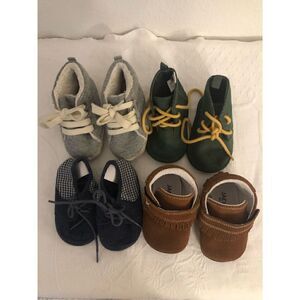 Bundle of Four (4) Gender Neutral Baby Shoes Janie & Jack Jack & Lily